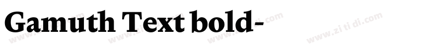 Gamuth Text bold字体转换 Gamuth Text bold字体转换
